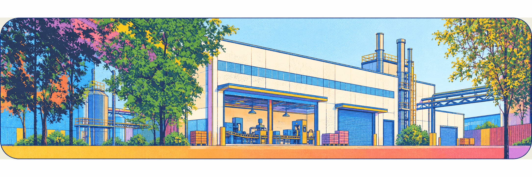 Modern industrial facility where the work and the systems around it move together